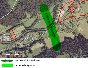 vymezení migračního koridoru Velké Karlovice