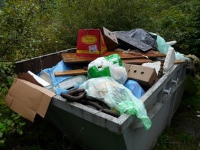 problémový kontejner v Beskydech