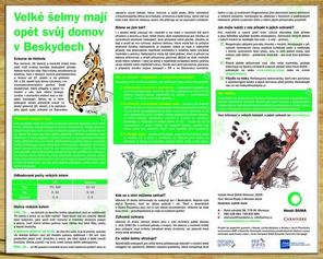 Naučný panel pro střední školy Panel - Velké šelmy mají opět svůj domov v Beskydech